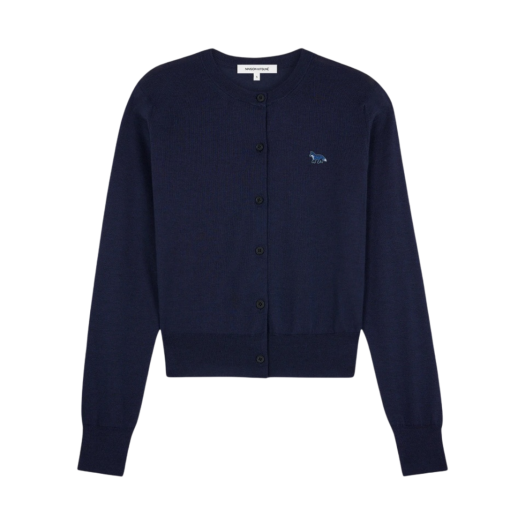 MW00507KT1036-P492 (W) Maison Kitsune Baby Fox Patch Regular Cardigan Deep Navy