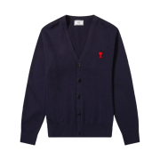 AMI de Coeur Wool Cardigan Navy Marine
