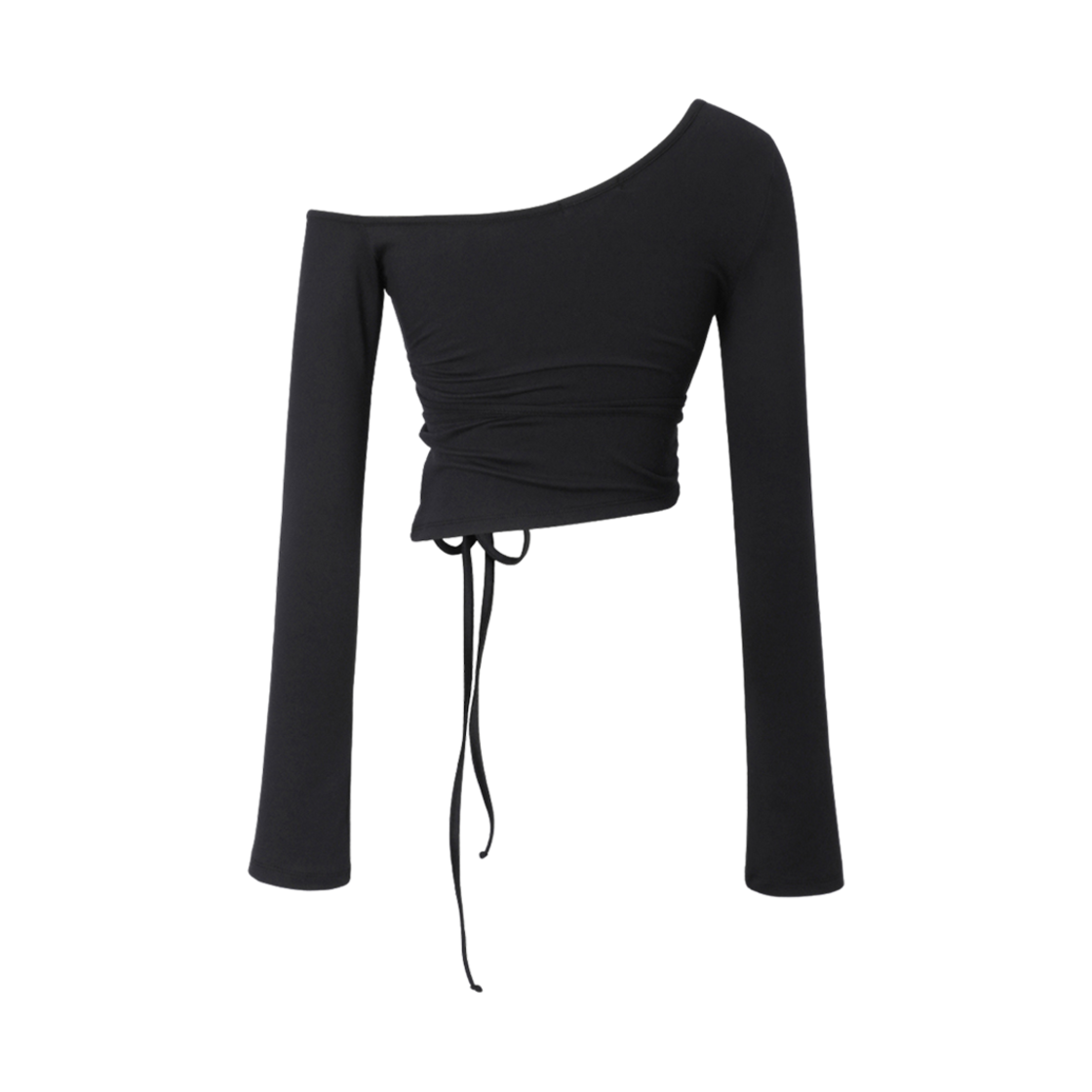 (W) 쓰리타임즈 랩타이 가디건 블랙((W) Threetimes Wrap-Tie Cardigan Black) - 2