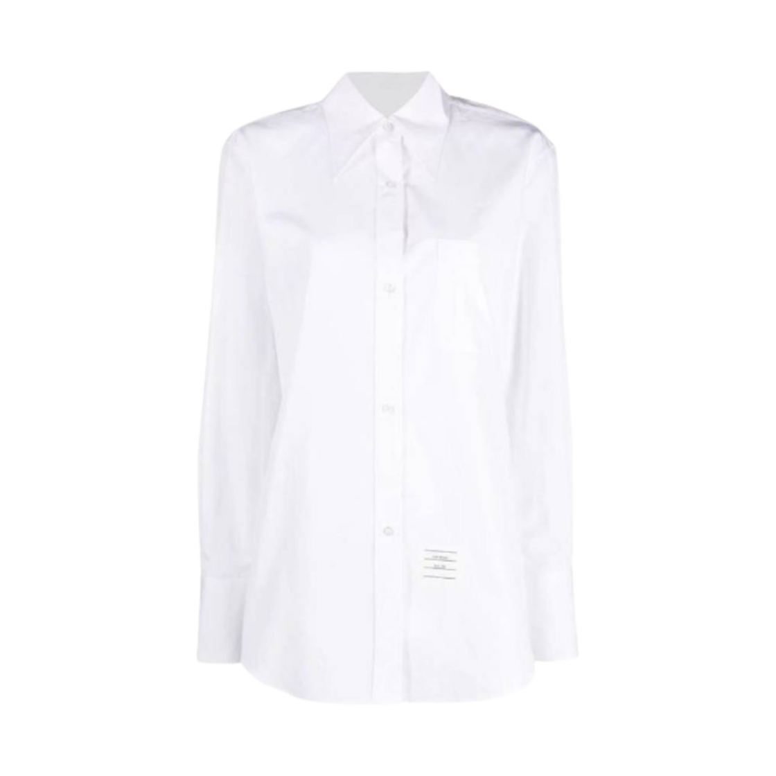 FLL169A-03113-100 (W) Thom Browne Poplin Oversized Shirt White