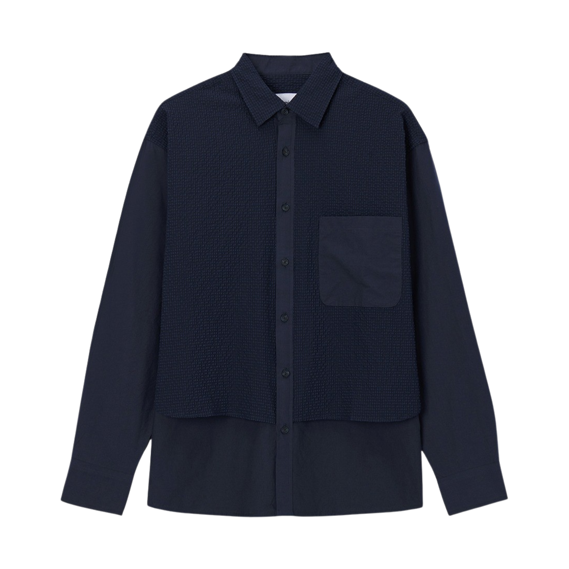 타이핑 미스테이크 레이어드 셔츠 다크 네이비 - 22FW(Typing Mistake Layered Shirt Dark Navy - 22FW)