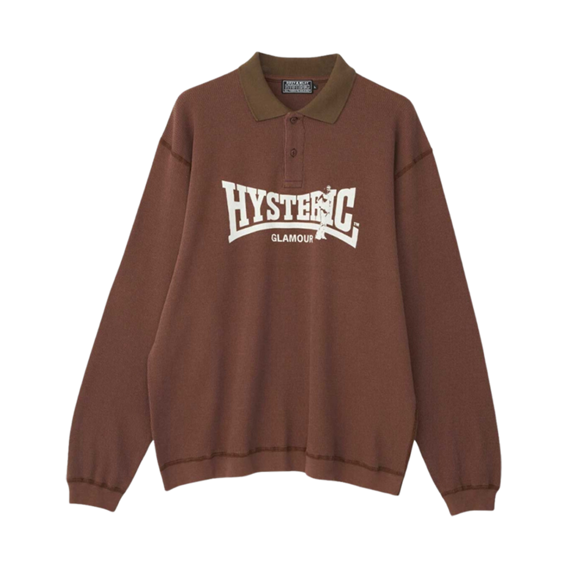 히스테릭 글래머 컴프레션 로고 셔츠 브라운(Hysteric Glamour Compression Logo Shirt Brown) - 1