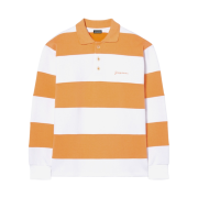 Jacquemus Le Polo Rayures Striped Rugby Shirt Multi Orange