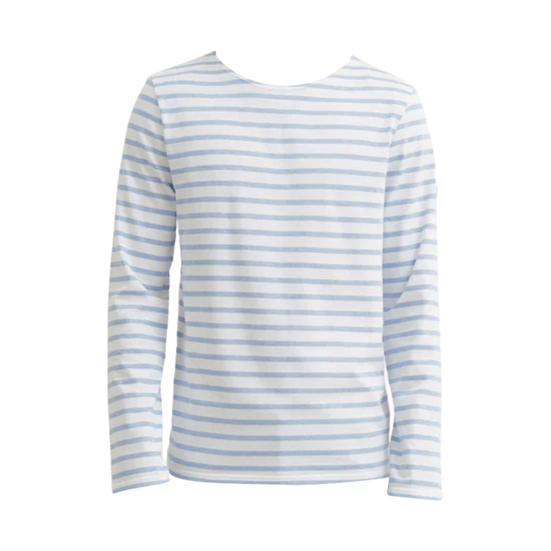 9858-N Saint James Minquiers Modern Striped Sailor Long Sleeve T-Shirt Neige Denim