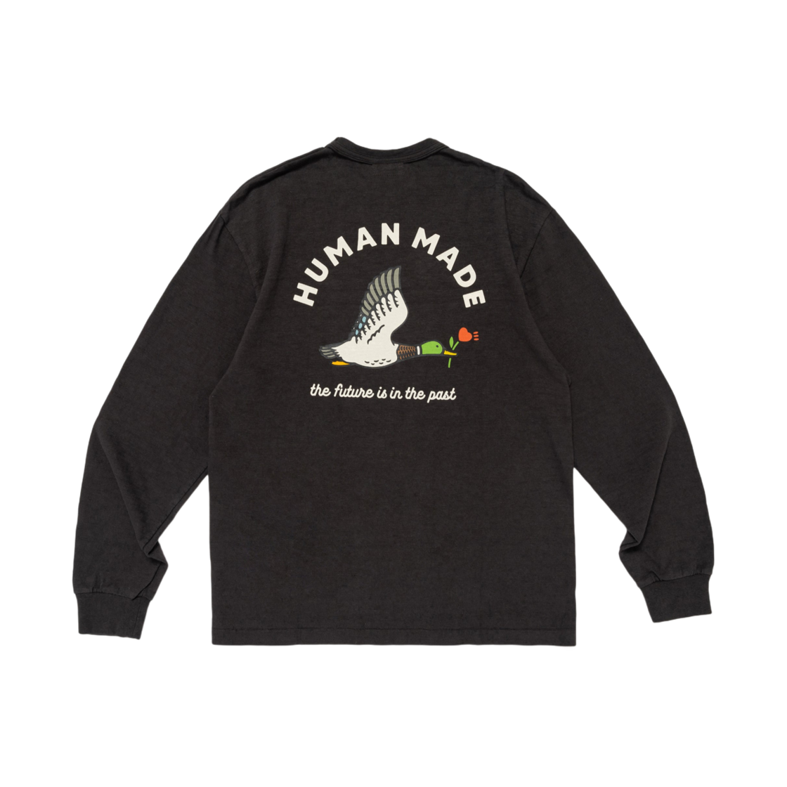 휴먼 메이드 그래픽 롱슬리브 티셔츠 블랙