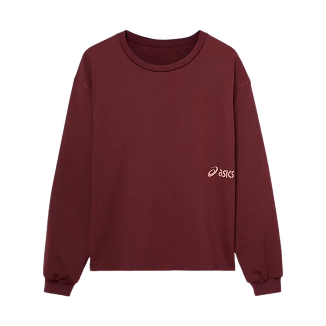 2203A288-600 Asics Graphic Long Sleeve T-Shirt Dark Cherry