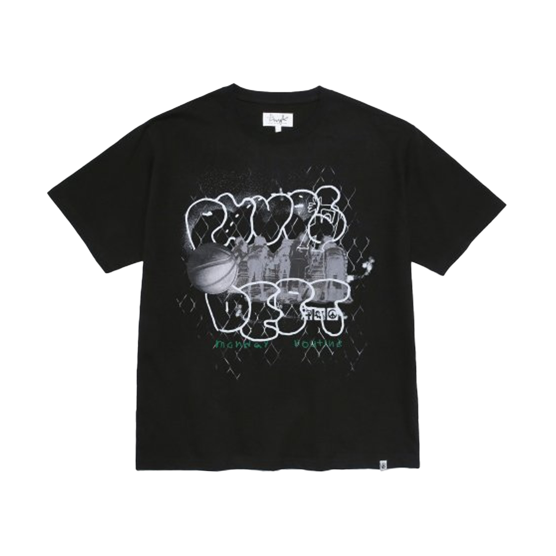 PD01SS6004BK Phyps Dept Beckett Ball College T-shirt Black/White