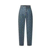 Louis Vuitton Monogram Denim Tailored Pants Indigo Blue