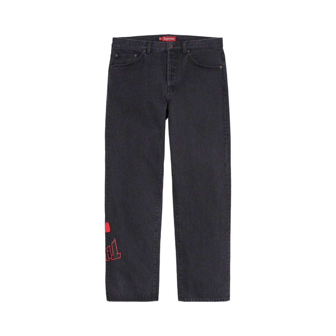 슈프림 x 트레셔 레귤러 진 워시드 블랙 - 21FW(Supreme x Thrasher Regular Jean Washed Black - 21FW) - 2