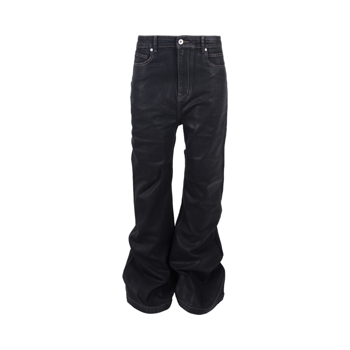 어웬드 플레어 데님 왁스 진 블랙(Awende Flare Denim Wax Jeans Black)