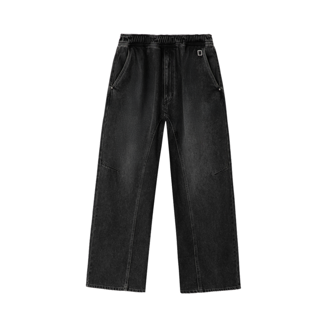 W243PT26988G Wooyoungmi Banding Wide Denim Pants Grey - 24FW