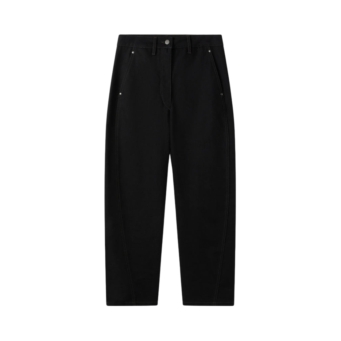 PA220-LD1000-999 (W) Lemaire Denim Twisted Pants Heavy Denim Black