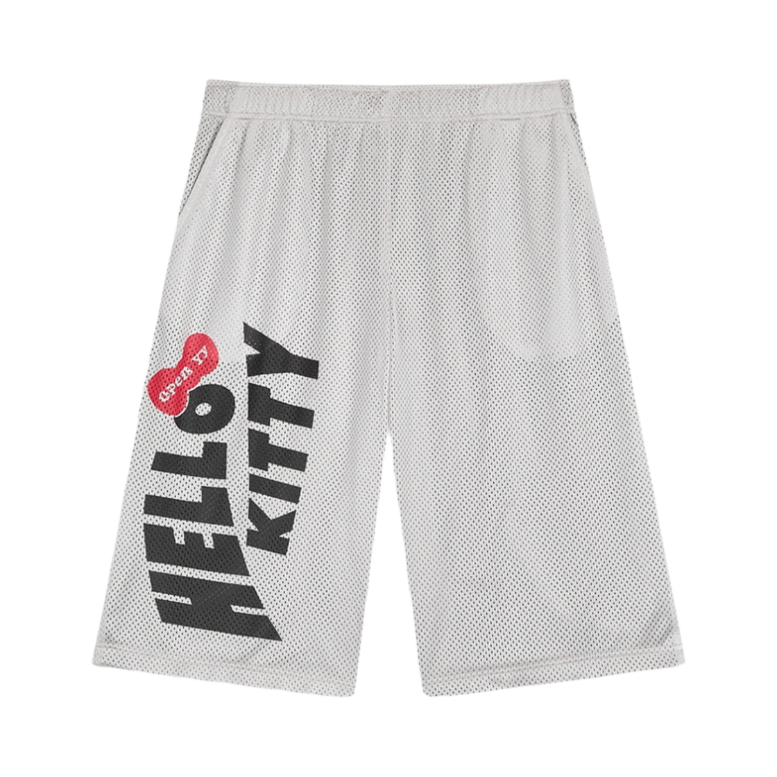 오픈 Yy x 헬로 키티 메쉬 쇼츠 그레이(Open Yy x Hello Kitty Mesh Shorts Gray)