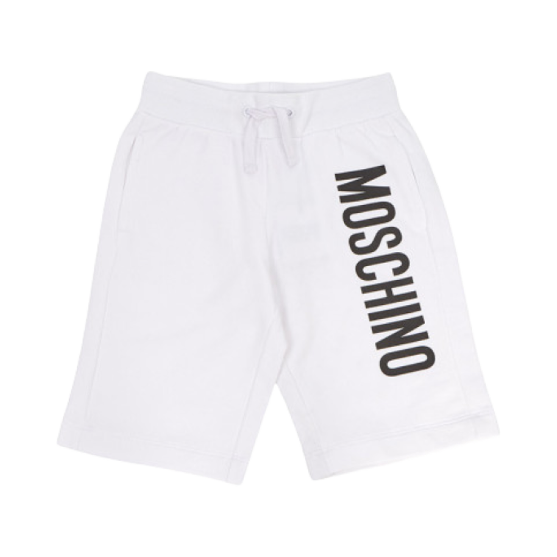 (키즈) 모스키노 로고 프린트 쇼츠 화이트((Kids) Moschino Logo Print Shorts White)