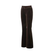 BORN TO WIN Velour Boots Cut Pants Brown