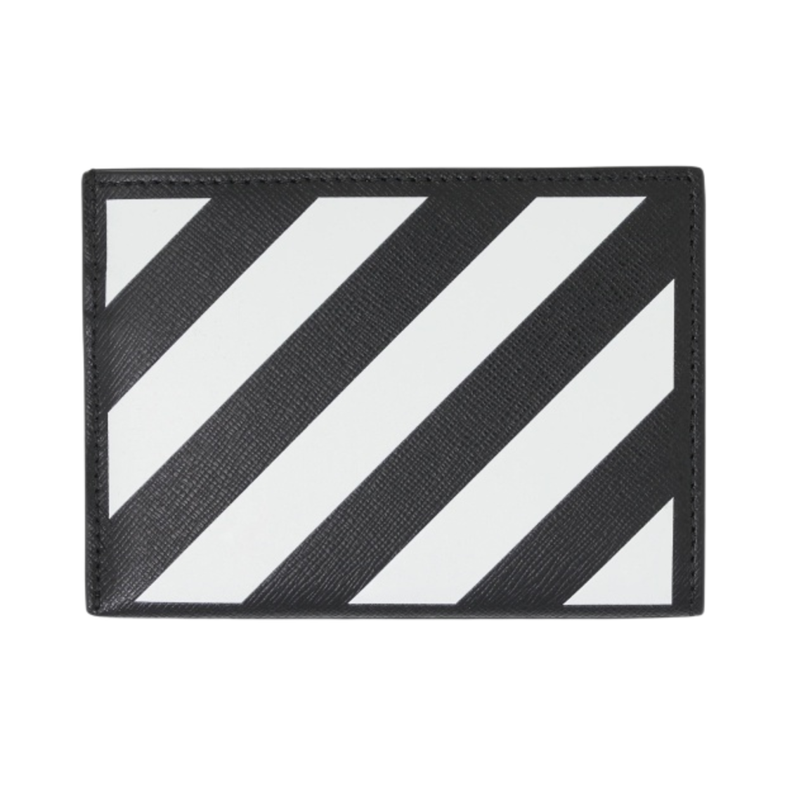 OMND023S22LEA0011001 Off-White Binder Diag Saff Slim Wallet Black White