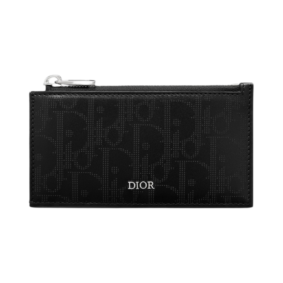 2ESBC250VPD-H03E Dior Zipped Card Holder Black Dior Oblique Galaxy Leather