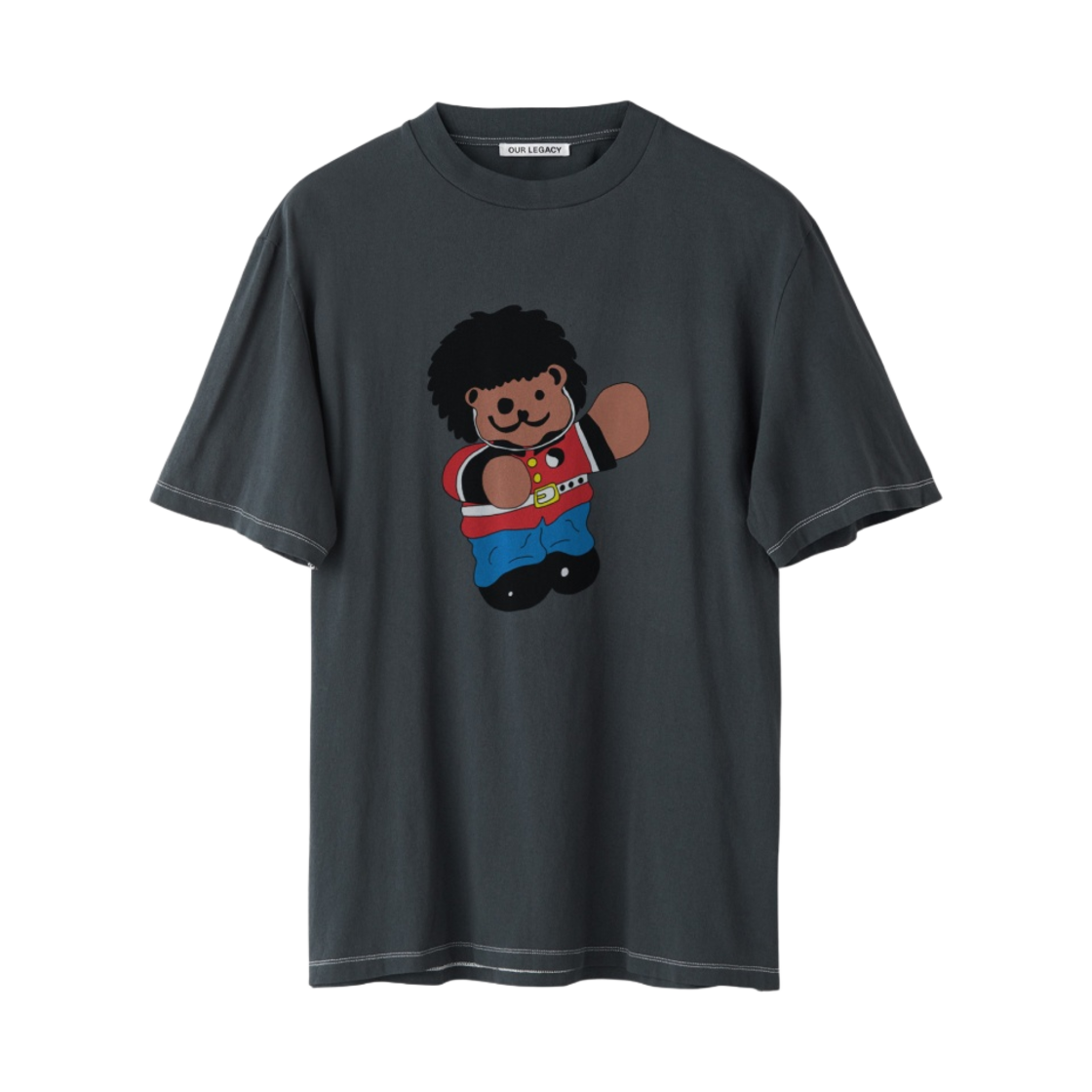 WS4236BBL Our Legacy Box T-Shirt London Bear Print Black
