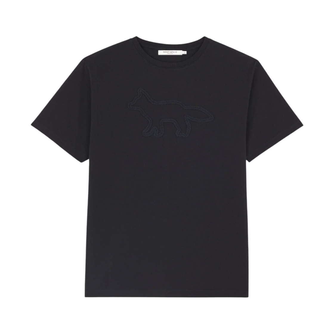 KM00114KJ0035-P199 Maison Kitsune Contour Fox Patch Relaxed T-Shirt Black