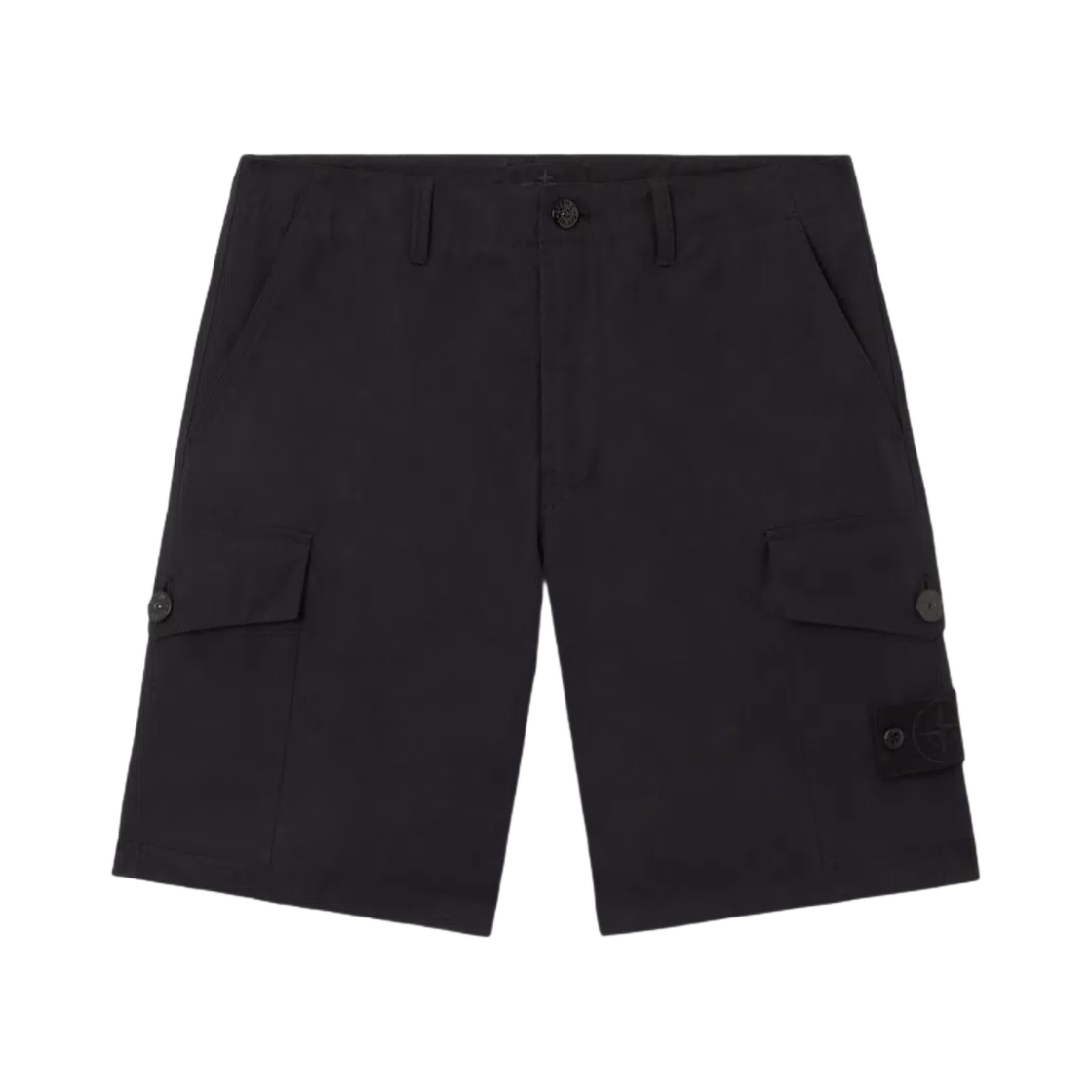 K1S15L1000-14S00F1-V0029 Stone Island L100014 Weatherproof Cotton Canvas Stone Island Ghost Regular Fit Cargo Bermuda Shorts with Natural Weather Barrier Black - 25SS