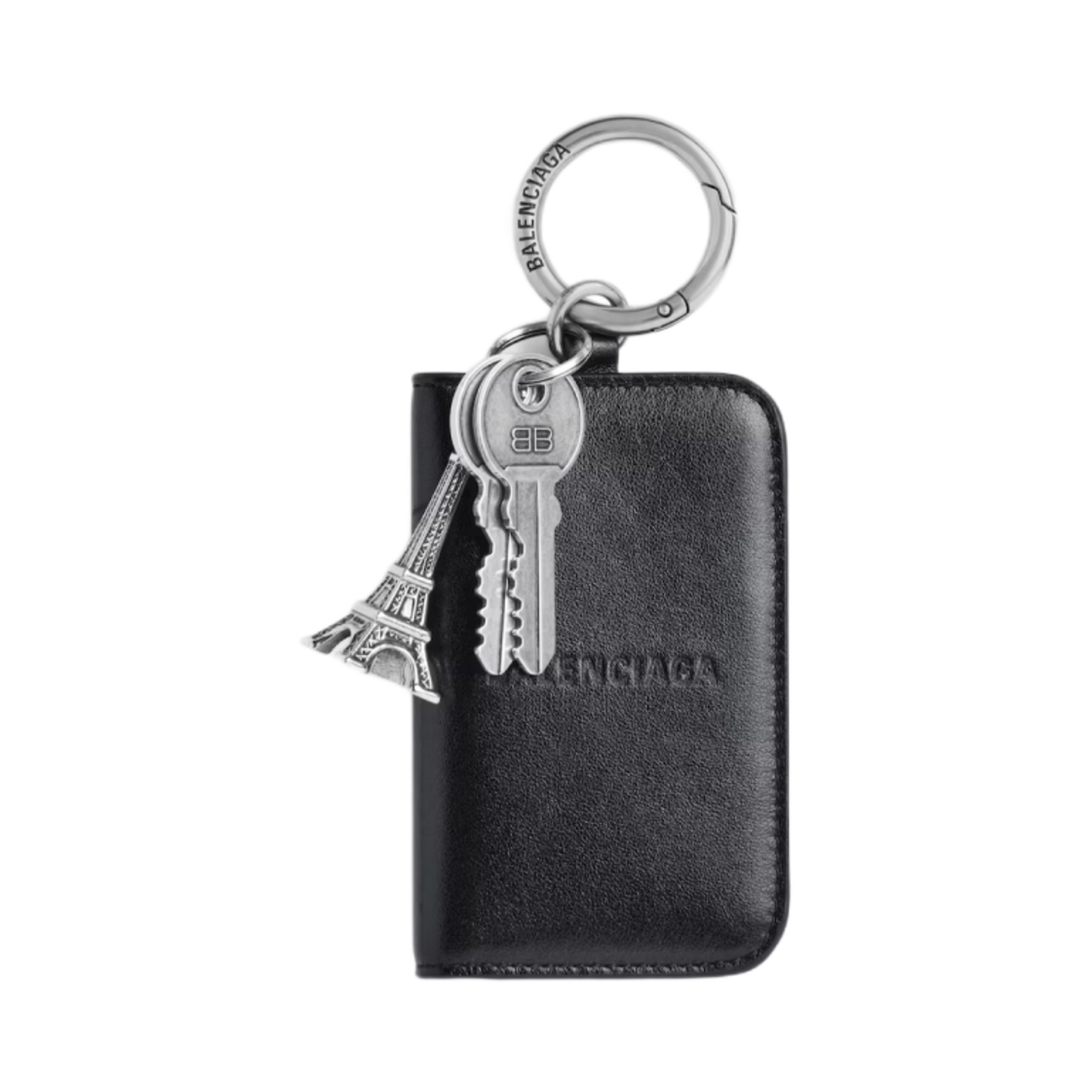 7928502AA721000 Balenciaga Ledger Stax Holder Black