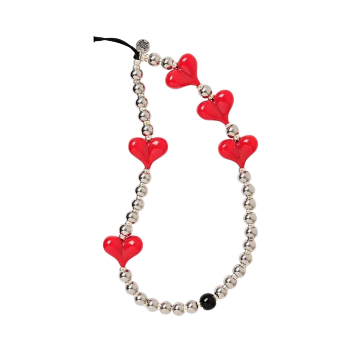 스트링 팅 스틸 마이 하트 루비 레드 리스틀릿 폰 스트랩(String Ting Steel My Heart Ruby Red Wristlet Phone Strap)