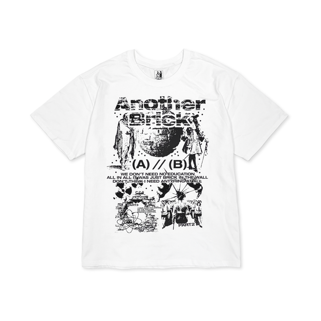 Tshirts031 DEFYCLUBROBBERS Another Brick In The Wall T-Shirt White