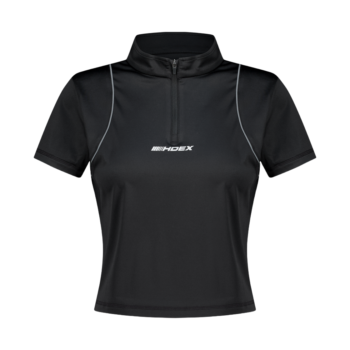 에이치덱스 우먼스 어시스트 숏 슬리브 하프 집업 블랙