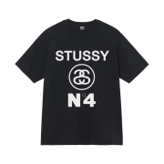 Stussy Pigment Dyed Stussy No.4 T-Shirt Black
