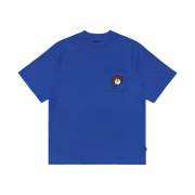 Malbon Golf Roses Pocket T-Shirt Blue