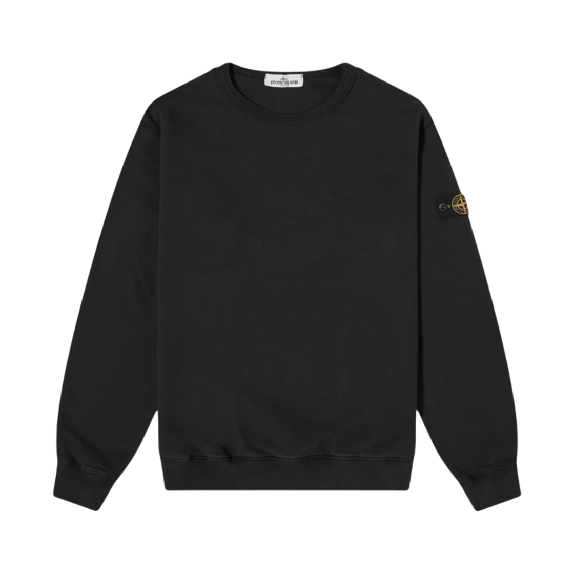 (키즈) 스톤 아일랜드 61340 코튼 플리스 크루넥 스웨트셔츠 블랙 - 21FW((Kids) Stone Island 61340 Cotton Fleece Crewneck Sweatshirt Black - 21FW) - 1