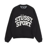 Stussy Big Crackle Sport Crew Washed Black