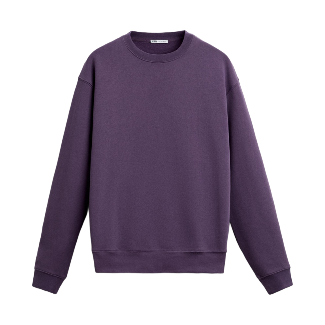 자라 라운드 넥 스웨트셔츠 퍼플(Zara Round Neck Sweatshirt Purple) - 1