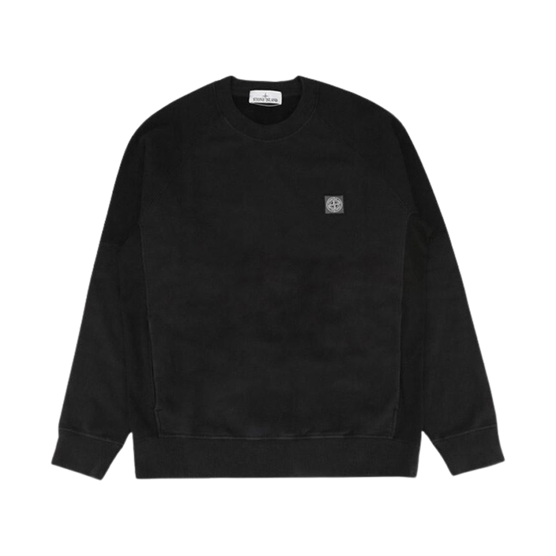 811560252-V0029 Stone Island 60252 Compass Logo Patch Sweatshirt Black - 24FW