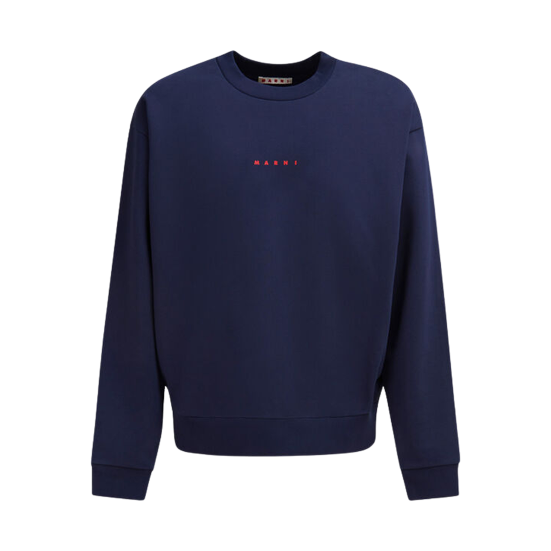 마르니 로고 코튼 스웨트셔츠 블루 카이아나이트(Marni Logo Cotton Sweatshirt Blue Kyanite)