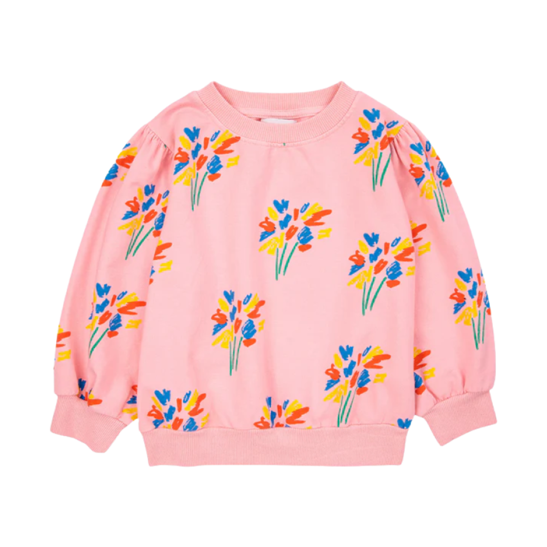 (키즈) 보보쇼즈 파이어워크 올 오버 스웨트셔츠 핑크((Kids) Bobo Choses Fireworks All Over Sweatshirt Pink) - 1