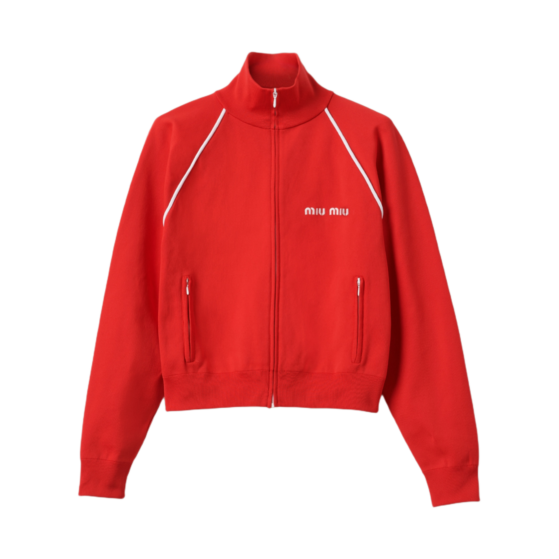 MIUMIU テクニカルヤーンジップアップカーディガン Miu Miu（ミュウ
