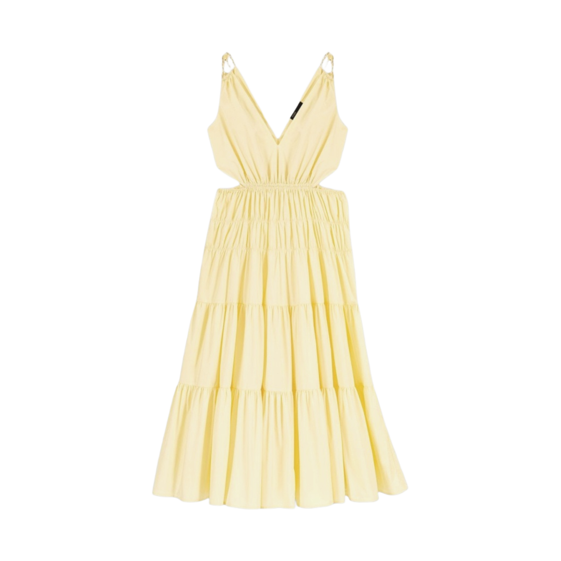 (W) 마쥬 태피터 맥시 드레스 옐로우((W) Maje Traffeta Maxi Dress Yellow)