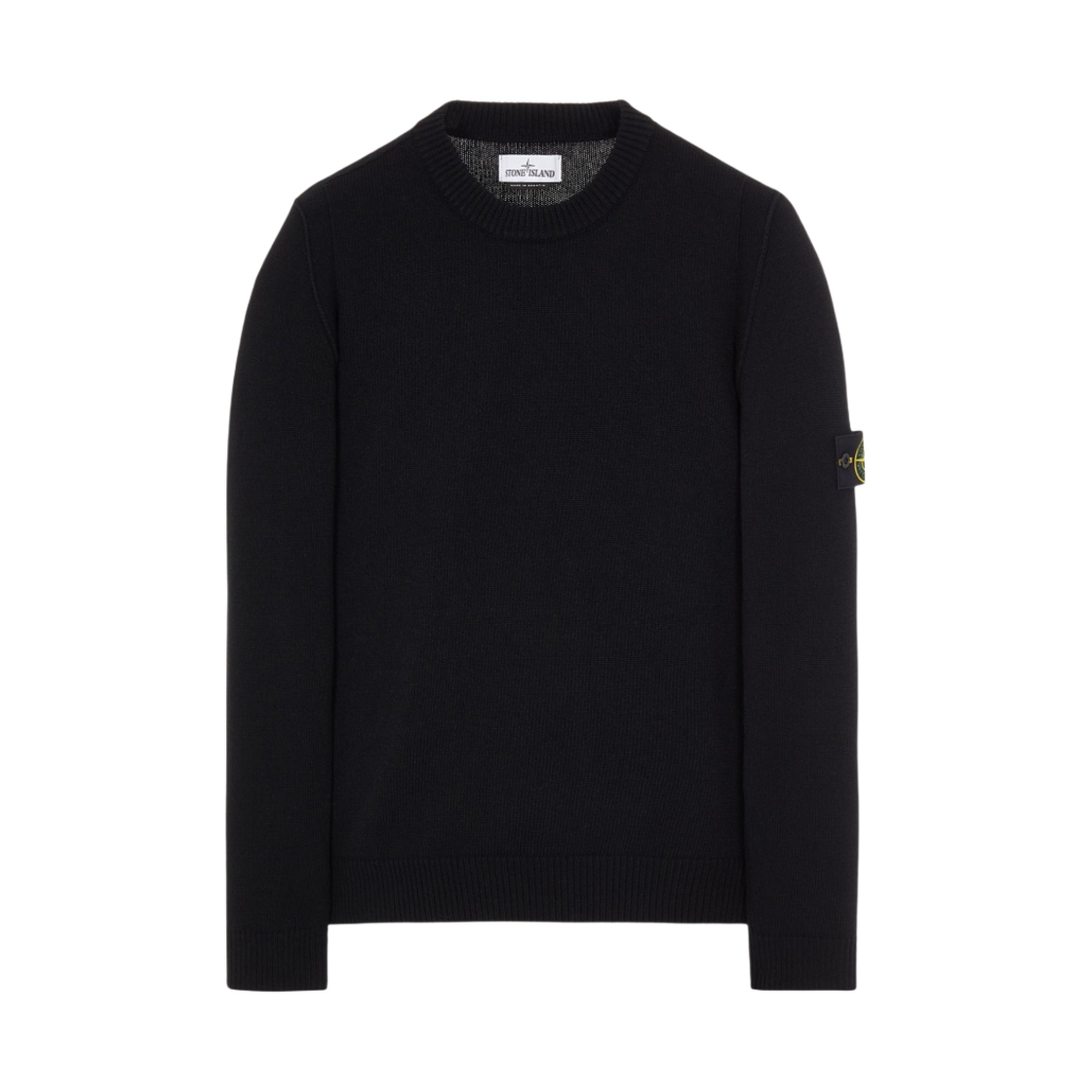 7715508A3-V0029 Stone Island 508A3 Lambswool Crewneck Knit Black - 22FW