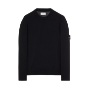 Stone Island 508A3 Lambswool Crewneck Knit Black - 22FW