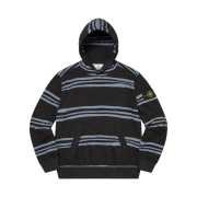 Supreme x Stone Island Warp Stripe Hooded Sweatshirt Black - 20FW