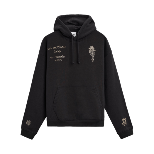 【Ader Error x Zara】 Embroidery Hooded Sweatshirt Black ADER error x Zara Embroidered Sweatshirt Black - FW22 - US