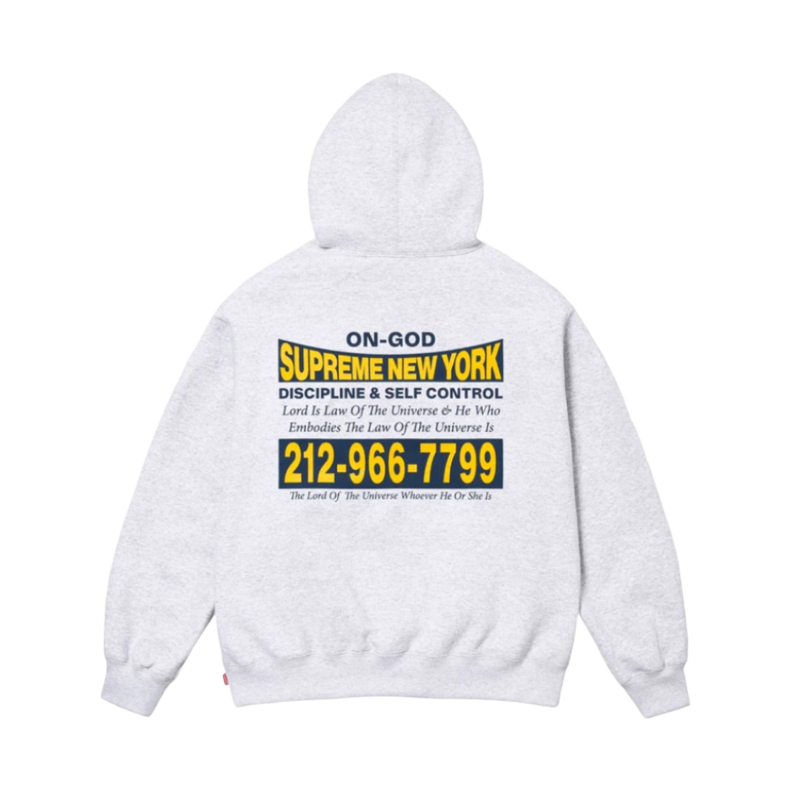 슈프림 온 갓 후드 스웨트셔츠 애쉬 그레이 - 24FW