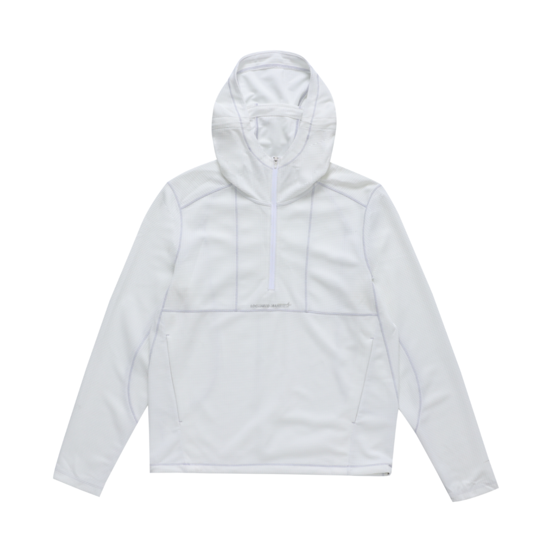 L21UTH001WHT LOCKHEED MARTIN Half zip Mesh Hoodie Pullover White