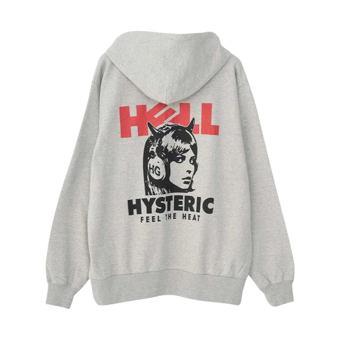 히스테릭 글래머 헬 걸 후드 탑 그레이 | Hysteric Glamour | KREAM