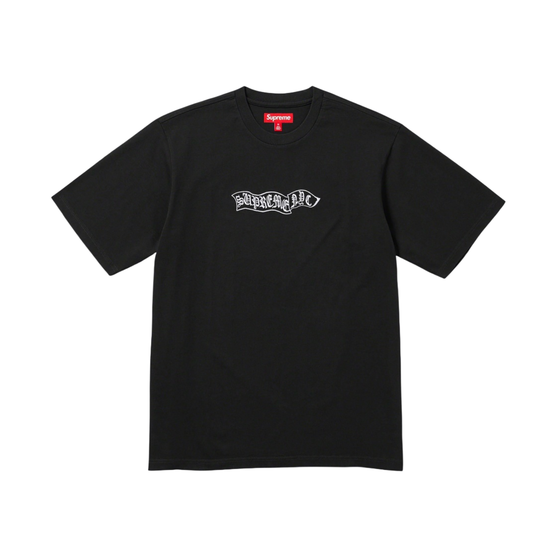 슈프림 배너 숏슬리브 탑 블랙 - 23FW