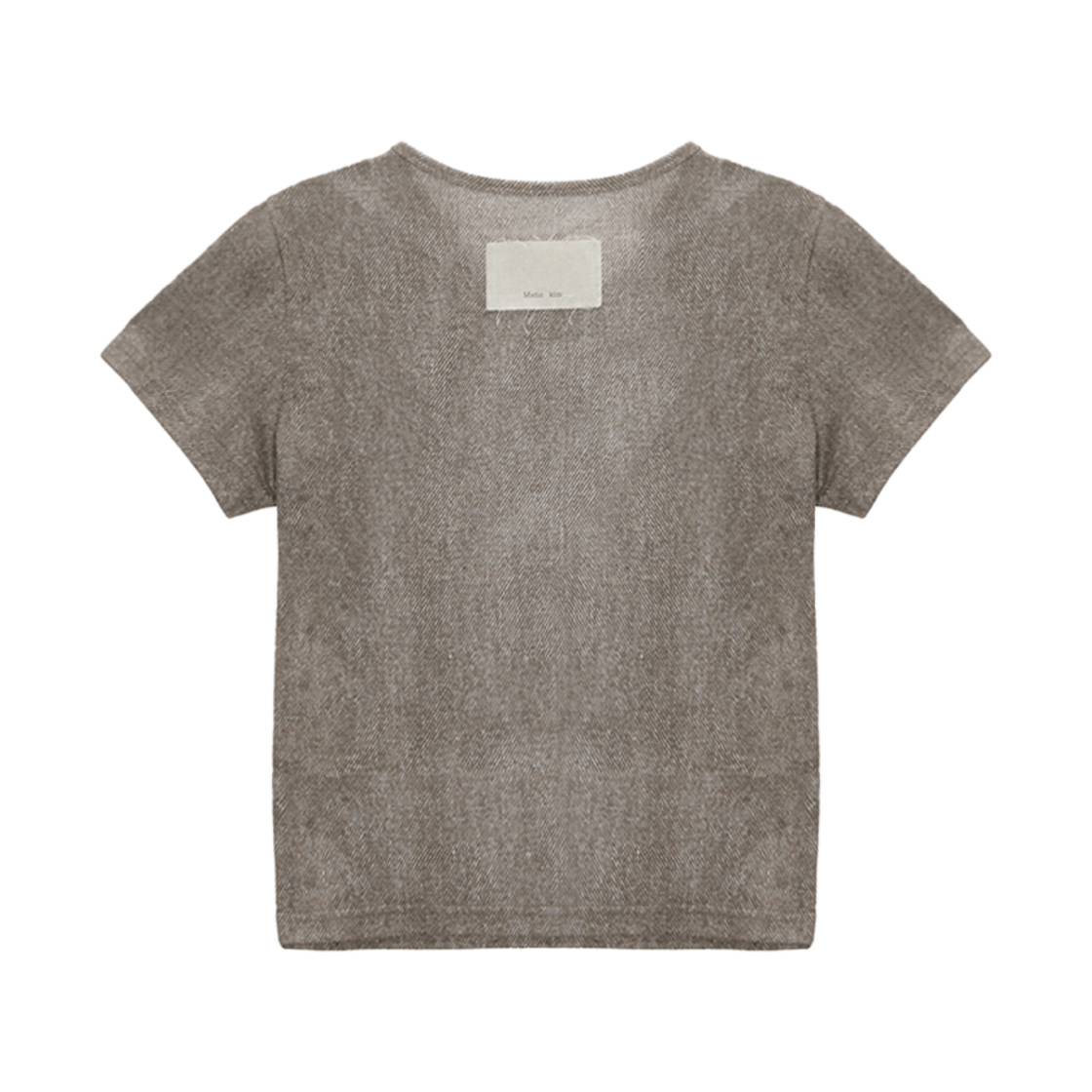 (W) 마뗑킴 마뗑 워시드 프린트 크롭 탑 브라운((W) Matin Kim Matin Washed Print Crop Top Brown) - 2