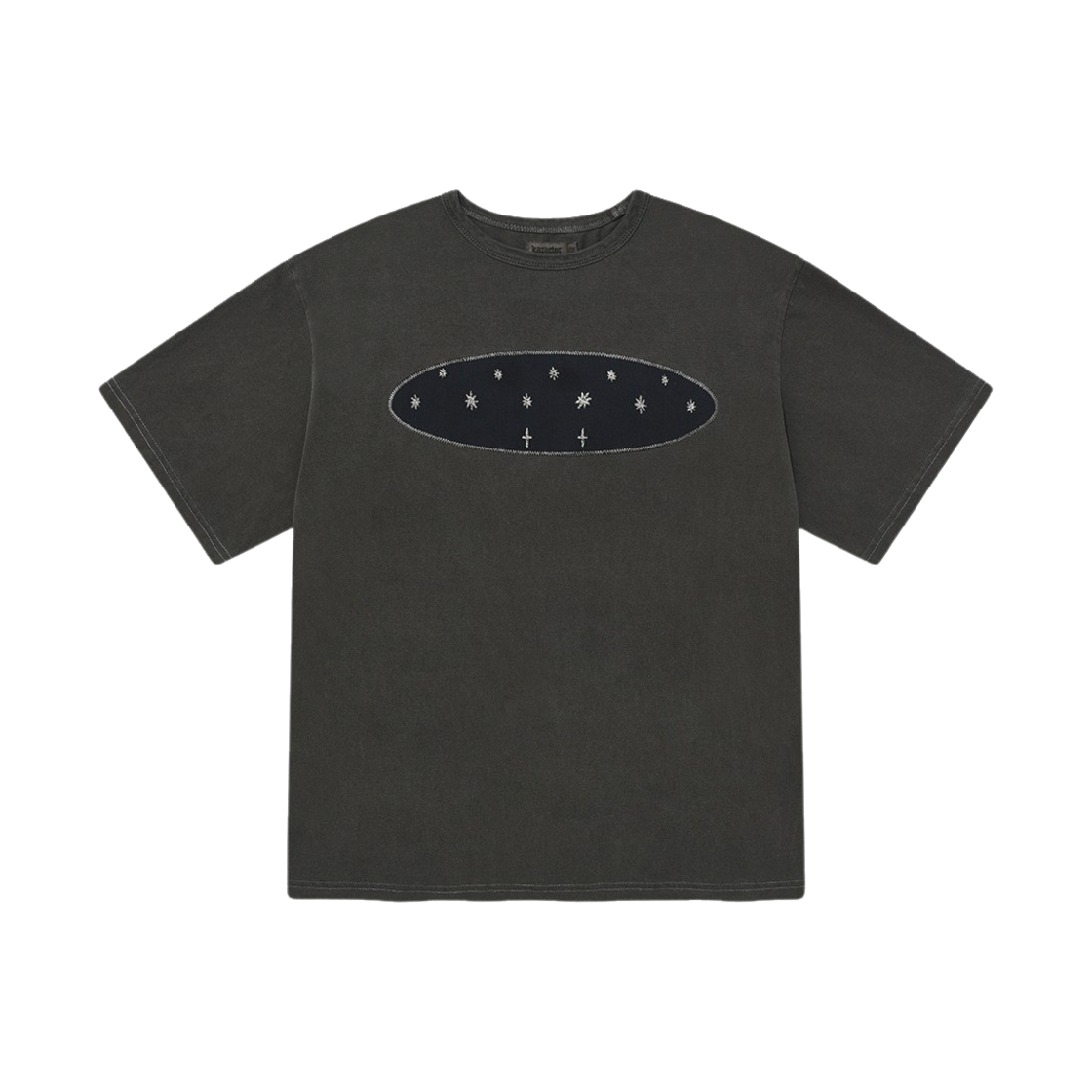 카락터 스테리 피그먼트 반팔 블랙 차콜