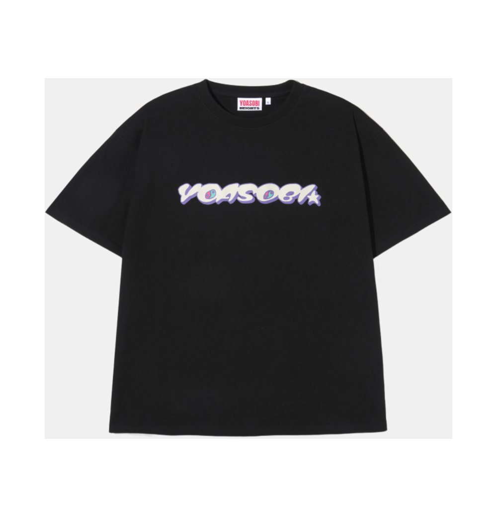 버블 티셔츠 블랙(YOASOBI x HEIGHTS Bubble SS Tee Black)