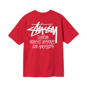 Stussy Stock DSM Los Angeles T-Shirt Red